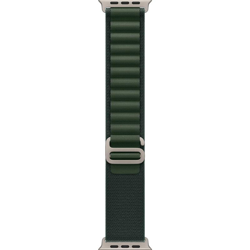 Apple Watch Ultra 2 2024 GPS + Cellular 49mm Natural Titanium Case with Dark Green Alpine Loop - Large (MYT33+MXMW3) - фото 2