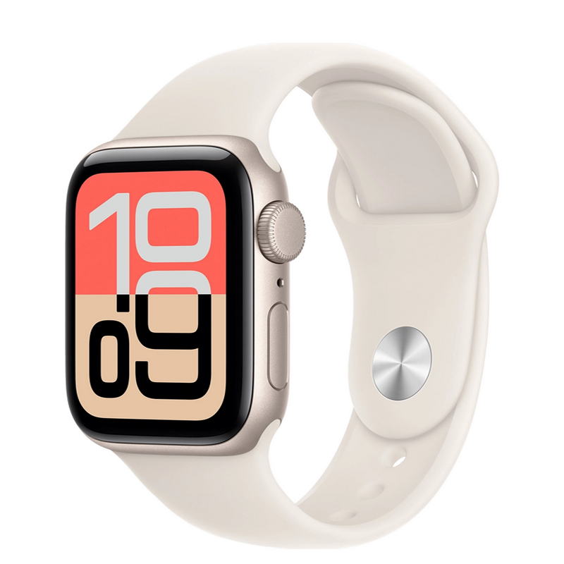 Apple Watch SE 3 GPS 40mm Starlight Aluminum Case with Starlight Sport Band - S/M (MEH34)