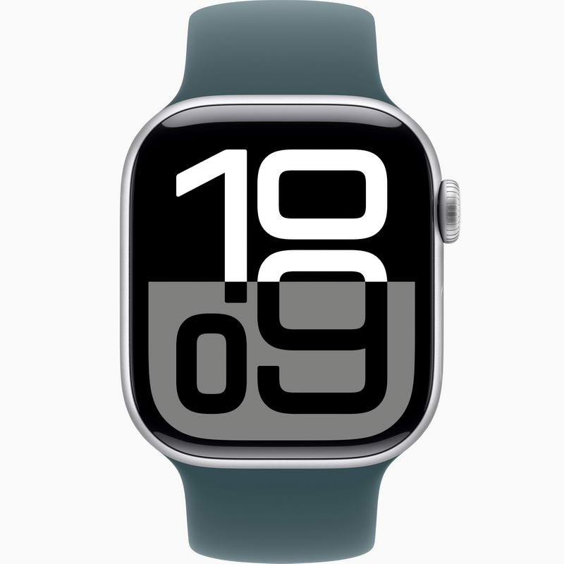 Смарт-годинник Apple Watch Series 10 GPS 46mm Silver Aluminum Case w. Lake Green  Sport Band - M/L (MWX03+MXLR3) - фото 1