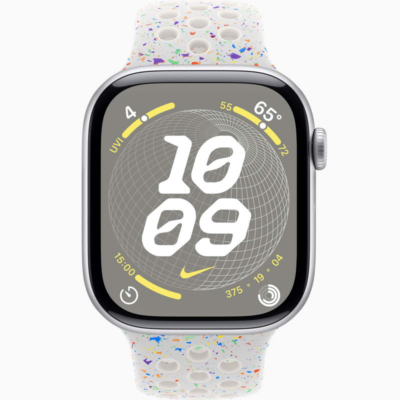 Смарт-годинник Apple Watch Series 10 GPS 46mm Silver Aluminum Case w. Pure Platinum Nike Sport Band - M/L (MWX03+MYL53) - фото 1