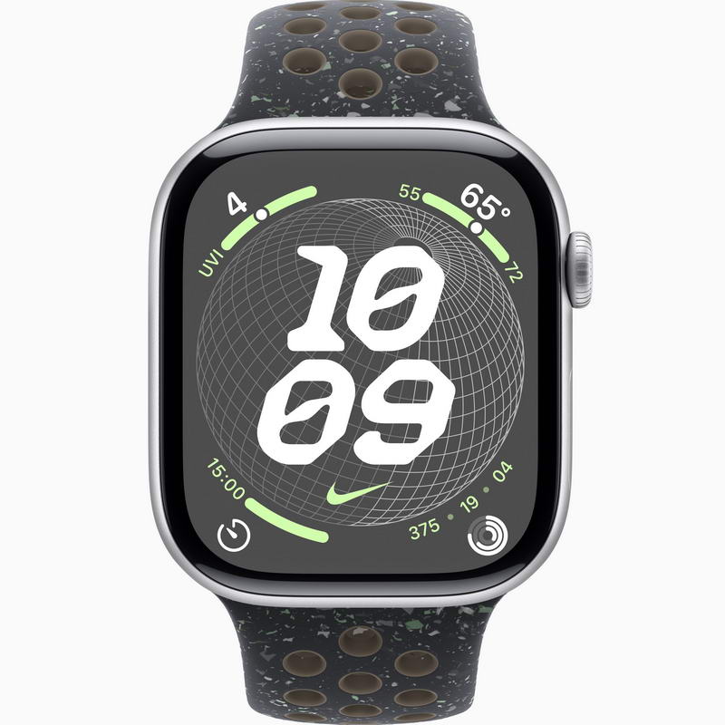 Смарт-годинник Apple Watch Series 10 GPS 46mm Silver Aluminum Case w. Midnight Sky Nike Sport Band - M/L (MWX03+MYL73) - фото 1