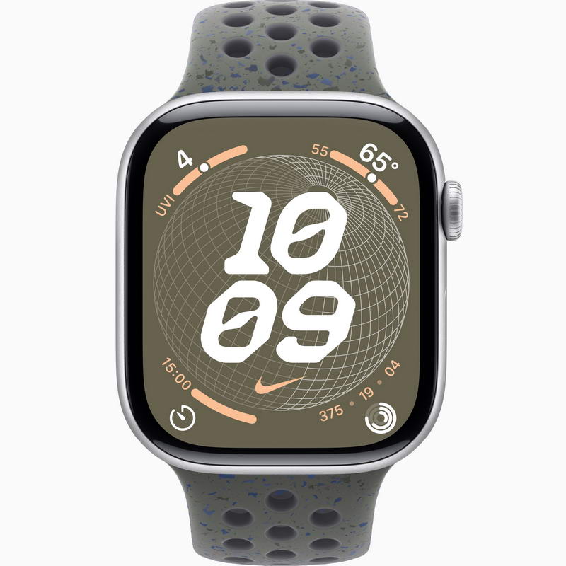 Смарт-годинник Apple Watch Series 10 GPS 46mm Silver Aluminum Case w. Cargo Khaki Nike Sport Band - M/L (MWX03+MYLE3) - фото 1 Смарт-годинник Apple Watch Series 10 GPS 46mm Silver Aluminum Case w. Cargo Khaki Nike Sport Band - M/L (MWX03+MYLE3) - фото 1