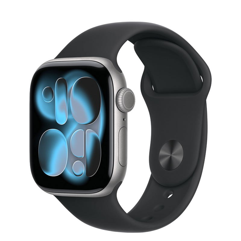 Apple Watch Series 11 GPS 42mm Space Gray Aluminum Case with Black Sport Band - S/M (MEQW4)