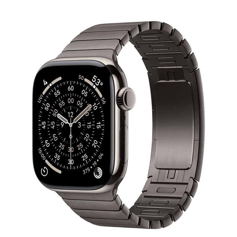 Apple Watch Series 11 GPS + Cellular 42mm Natural Titanium Case with Slate Link Bracelet (MF9H4+MXMD3)