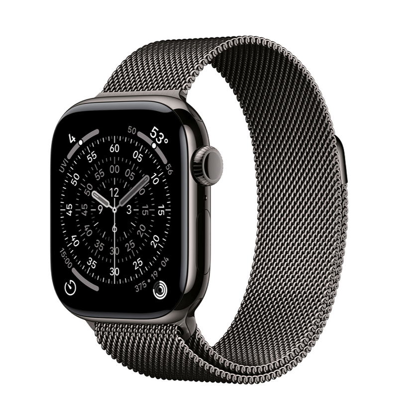 Apple Watch Series 11 GPS + Cellular 42mm Slate Titanium Case with Slate Milanese Loop (MF9K4+MGJ14)