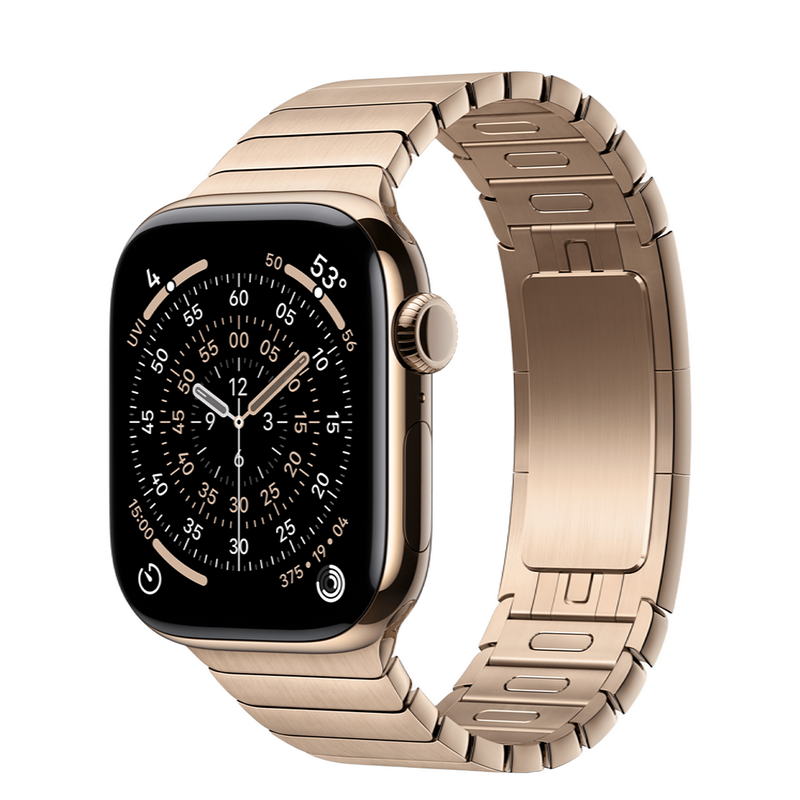 Apple Watch Series 11 GPS + Cellular 42mm Gold Titanium Case with Gold Link Bracelet (MF9M4+MXMC3)