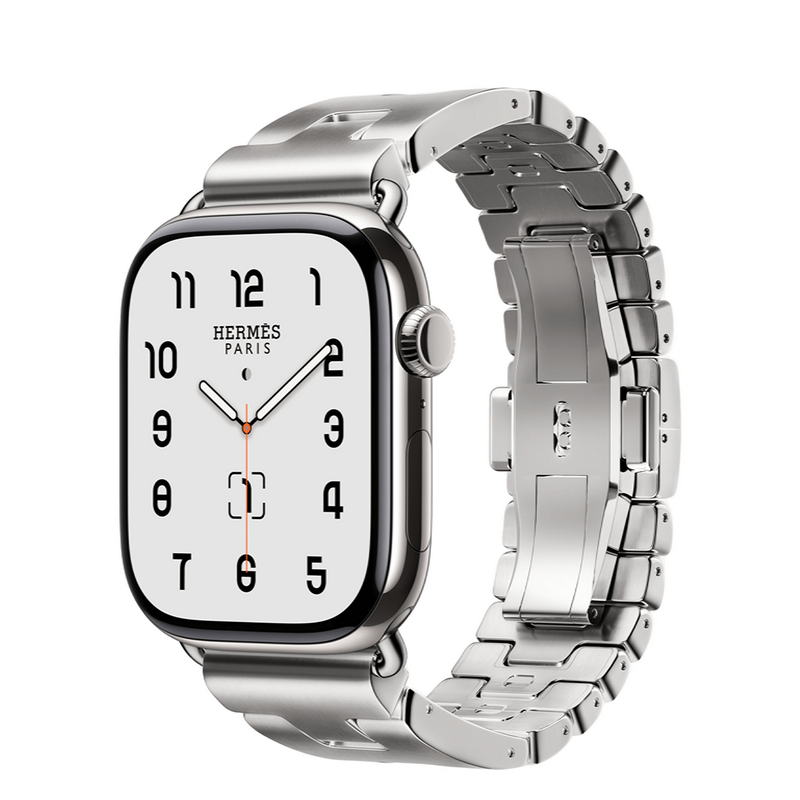 Apple Watch Hermès Series 11 GPS + Cellular 46mm Silver Titanium Case with Satiné Grand H - Small (MFC64+MXJW3) Apple Watch Hermès Series 11 GPS + Cellular 46mm Silver Titanium Case with Satiné Grand H - Small (MFC64+MXJW3)