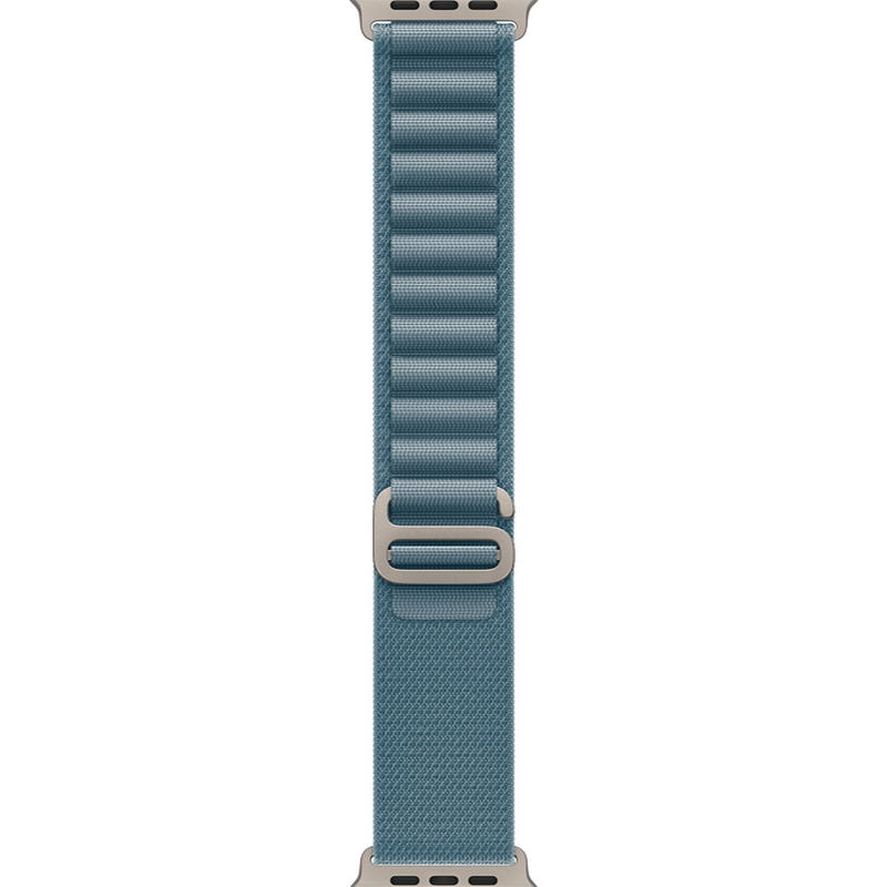 Apple Watch Ultra 3 GPS + Cellular 49mm Natural Titanium Case with Light Blue Alpine Loop - Small (MEWK4) - фото 2