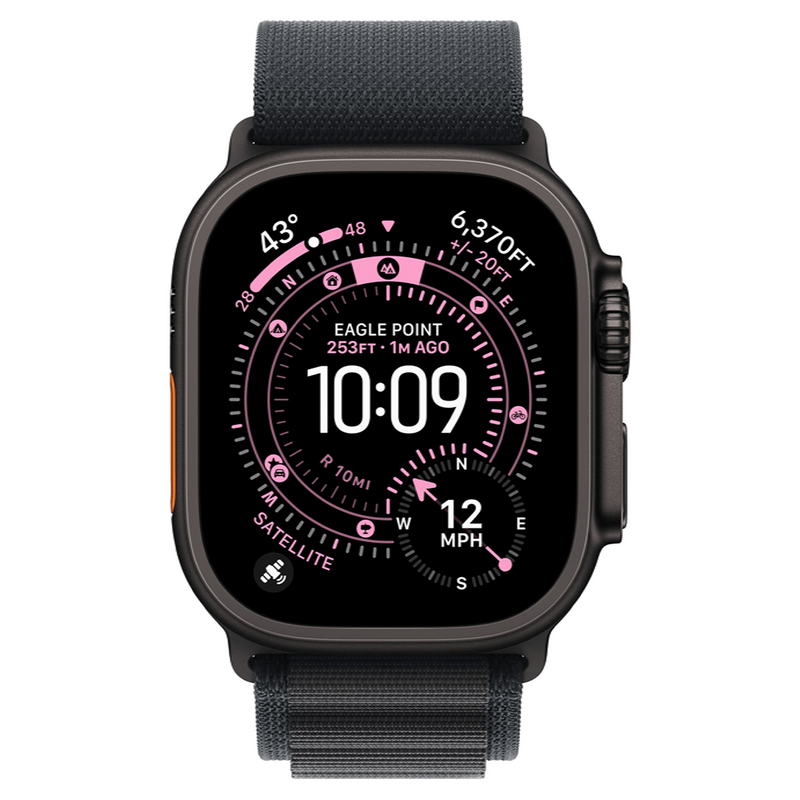 Apple Watch Ultra 3 GPS + Cellular 49mm Black Titanium Case with Black Alpine Loop - Medium (MF0V4) - фото 1 Apple Watch Ultra 3 GPS + Cellular 49mm Black Titanium Case with Black Alpine Loop - Medium (MF0V4) - фото 1