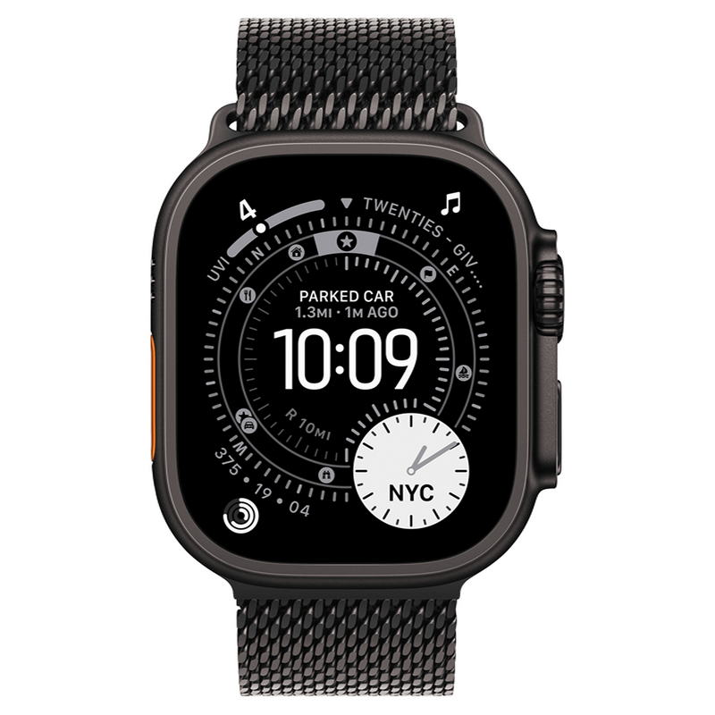 Apple Watch Ultra 3 GPS + Cellular 49mm Black Titanium Case with Black Titanium Milanese Loop - Small (MF1N4) - фото 1