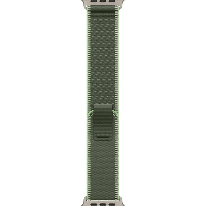 Apple Watch Ultra 3 GPS + Cellular 49mm Natural Titanium Case with Green/Neon Trail Loop - S/M (MF1V4+MFT44) - фото 2