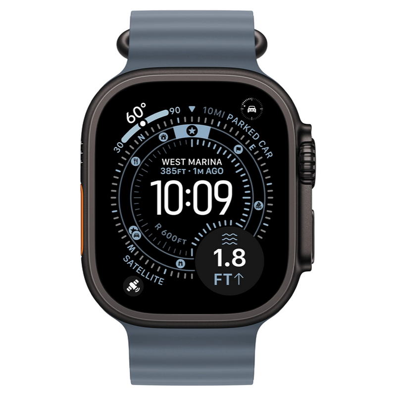 Apple Watch Ultra 3 GPS + Cellular 49mm Black Titanium Case with Anchor Blue Ocean Band (MF254+MGCJ4) - фото 1 Apple Watch Ultra 3 GPS + Cellular 49mm Black Titanium Case with Anchor Blue Ocean Band (MF254+MGCJ4) - фото 1