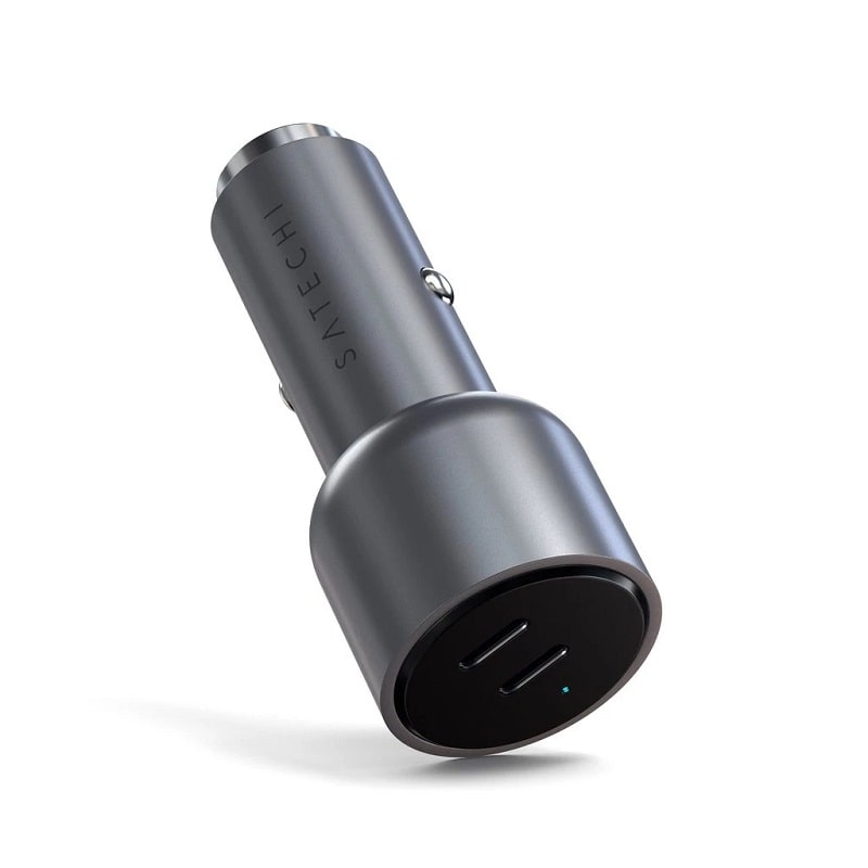 Автомобільний зарядний пристрій Satechi 40W Dual USB-C PD Car Charger Space Gray (ST-U2C40CCM)