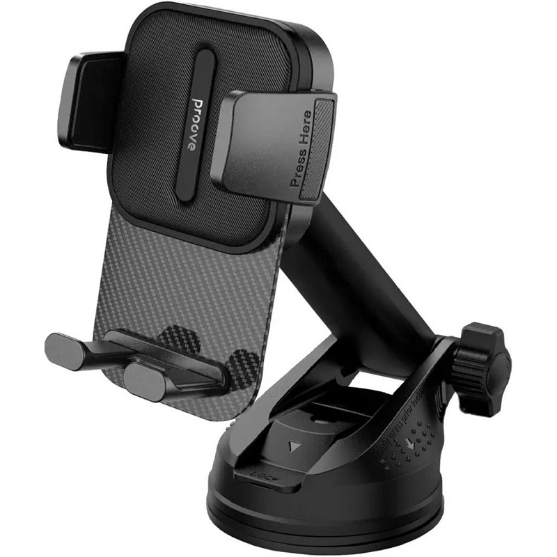 Автомобільний тримач Proove Carbon Clamp Suction Type Car Mount (black) (CHCNS0000001)