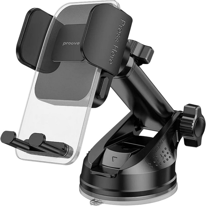 Автомобільний тримач Proove Crystal Clamp Plus Suction Type Car Mount Black (CHCSP0000001)