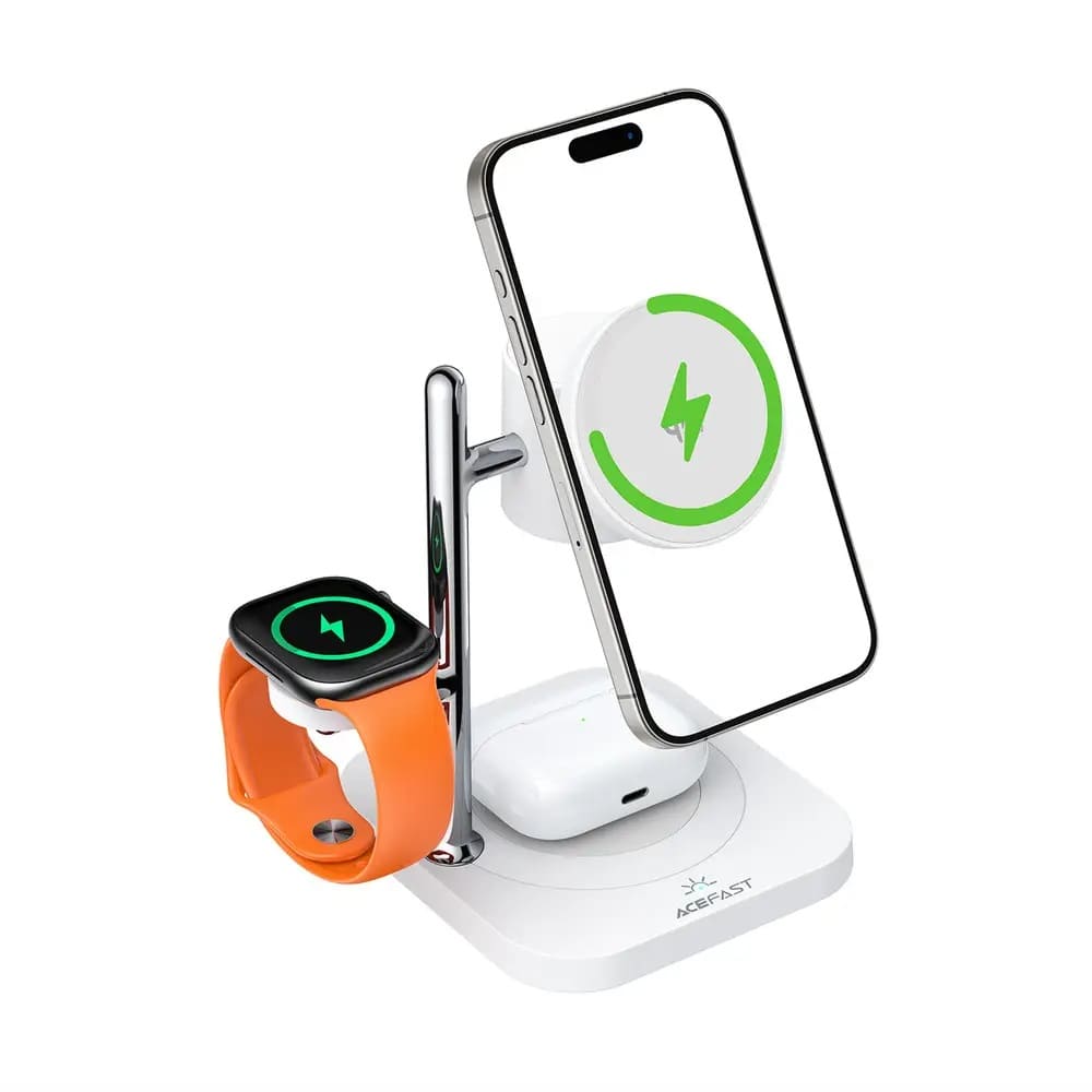 Беспроводное зарядное устройство Acefast E39 desktop 4-in-1 wireless charging holder White - фото 2 Беспроводное зарядное устройство Acefast E39 desktop 4-in-1 wireless charging holder White - фото 2