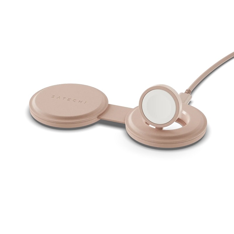 Беспроводное зарядное устройство Satechi OntheGo 2-in-1 Wireless Charger Desert Rose (ST-QTG21R)