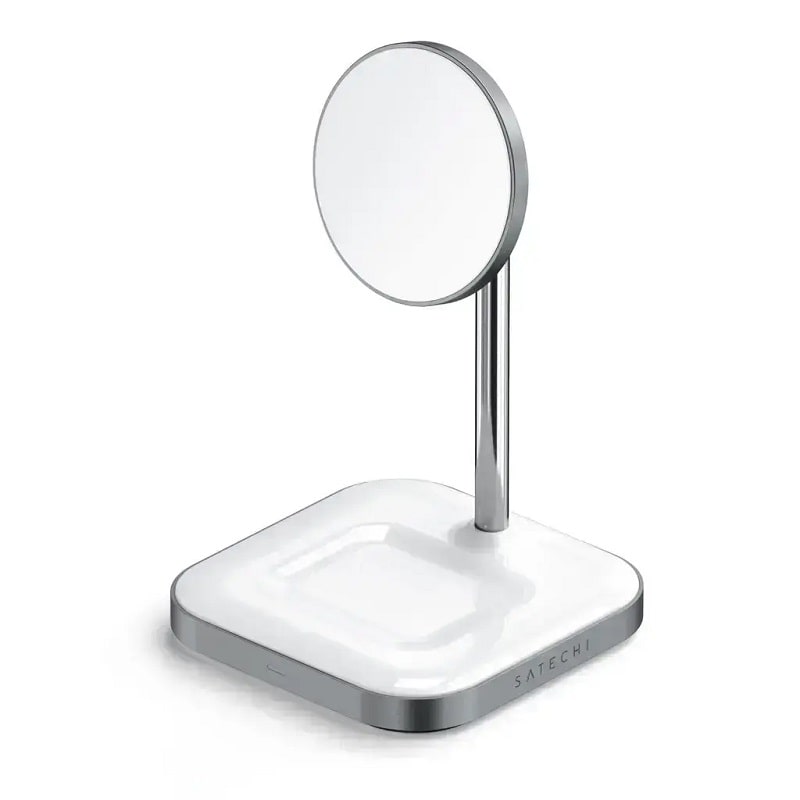 Беспроводное зарядное устройство Satechi Aluminum 2 in 1 Magnetic Wireless Charging Stand Space Gray (ST-WMCS2M)