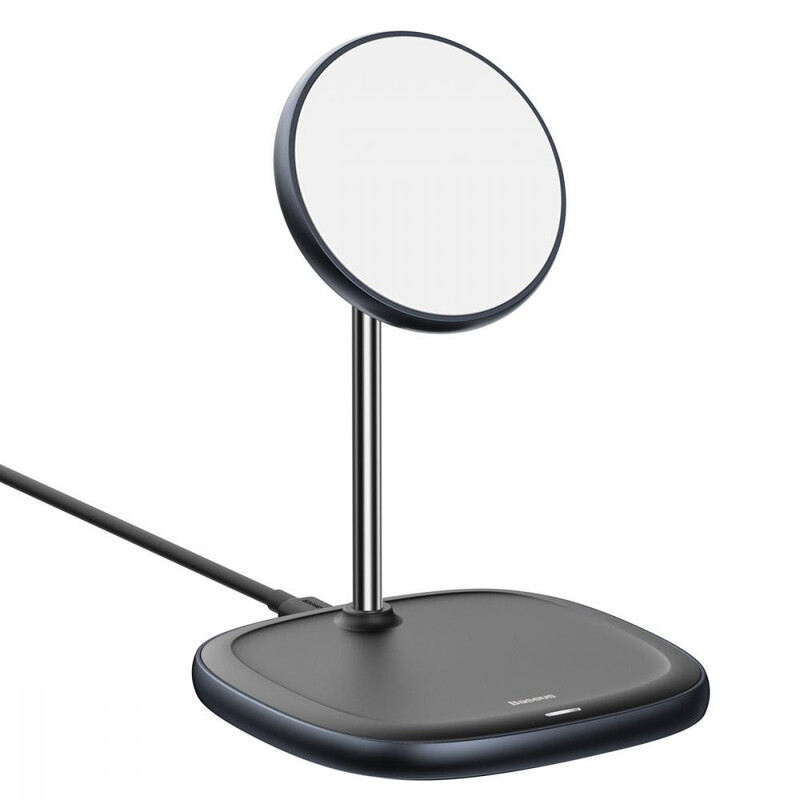 Бездротовий зарядний пристрій Baseus Swan 2-in-1 Wireless Magnetic Charging Bracket 20W+USB For type-C 3A 1m Black
