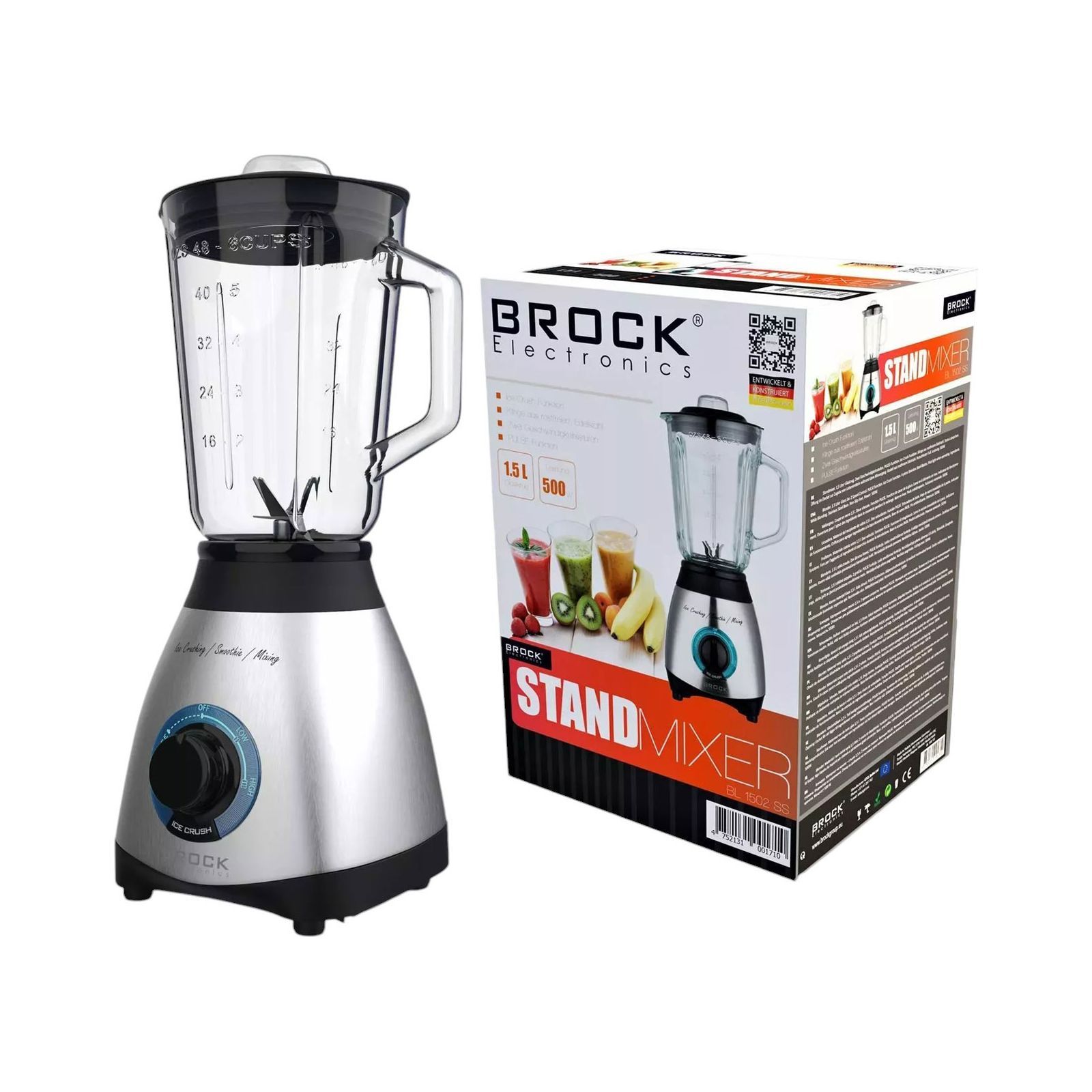 Блендер BROCK BL 1502 SS - фото 2 Блендер BROCK BL 1502 SS - фото 2