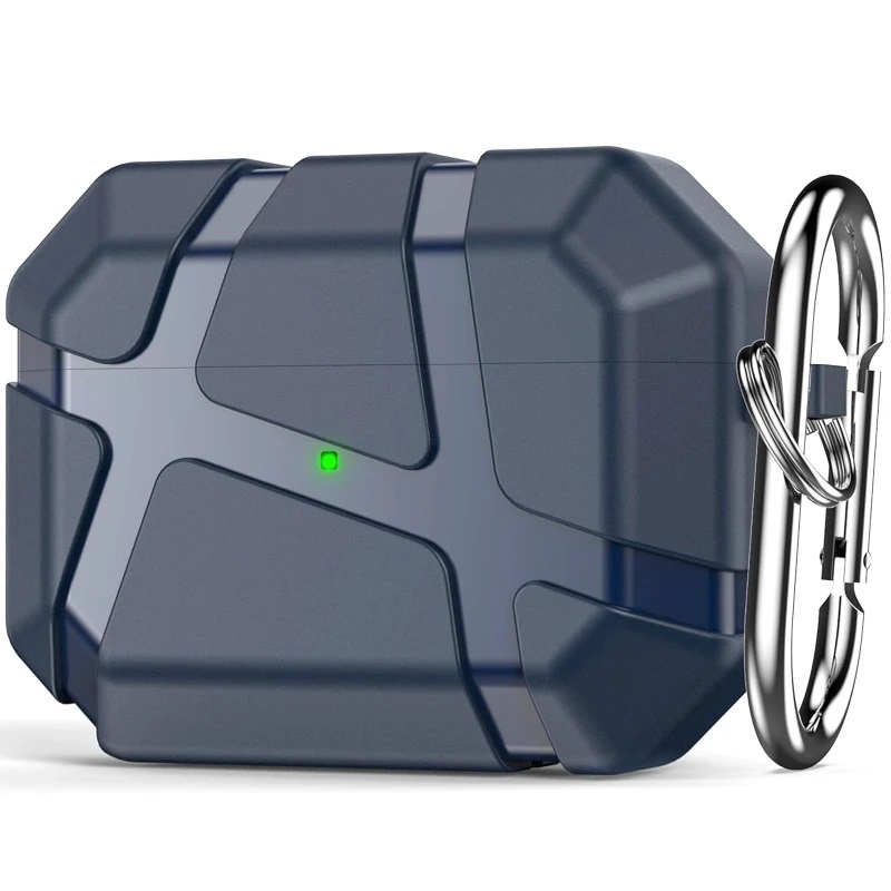 Ударопрочный футляр Titan Armor для наушников Airpods Pro 2 / Pro (Midnight Blue)