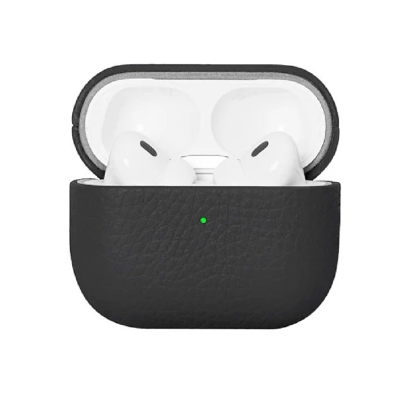 Чехол Leather Croco AirPods 4 (black)