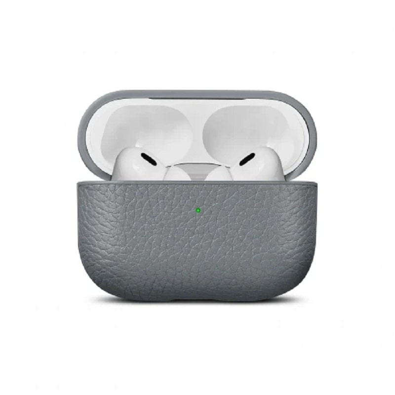 Чехол Leather Croco AirPods 4 (grey)
