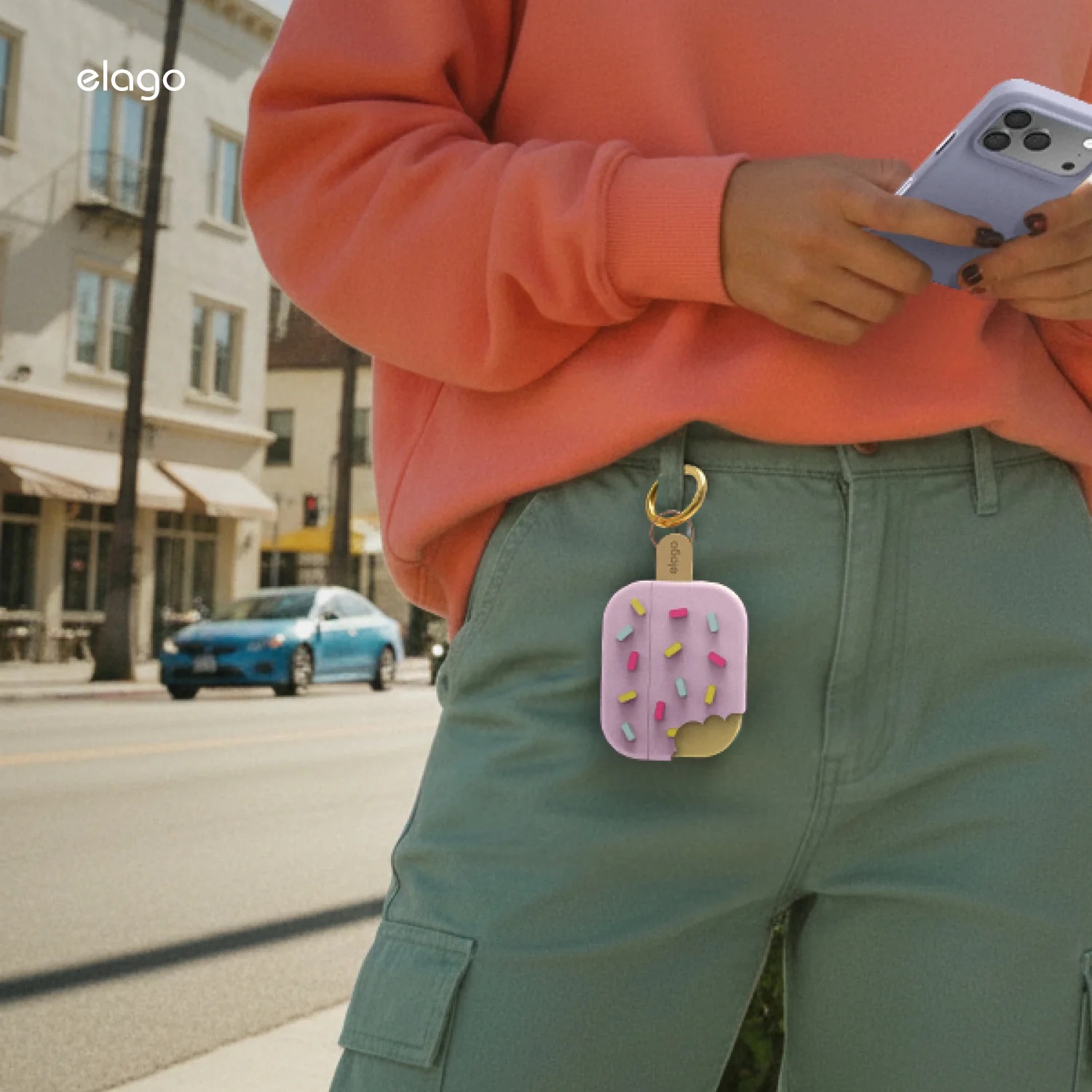 Чехол Elago Ice Cream Hang Case Classic Lavender for Airpods Pro 3rd Gen (EAPP3ICE-HANG-LV) - фото 2