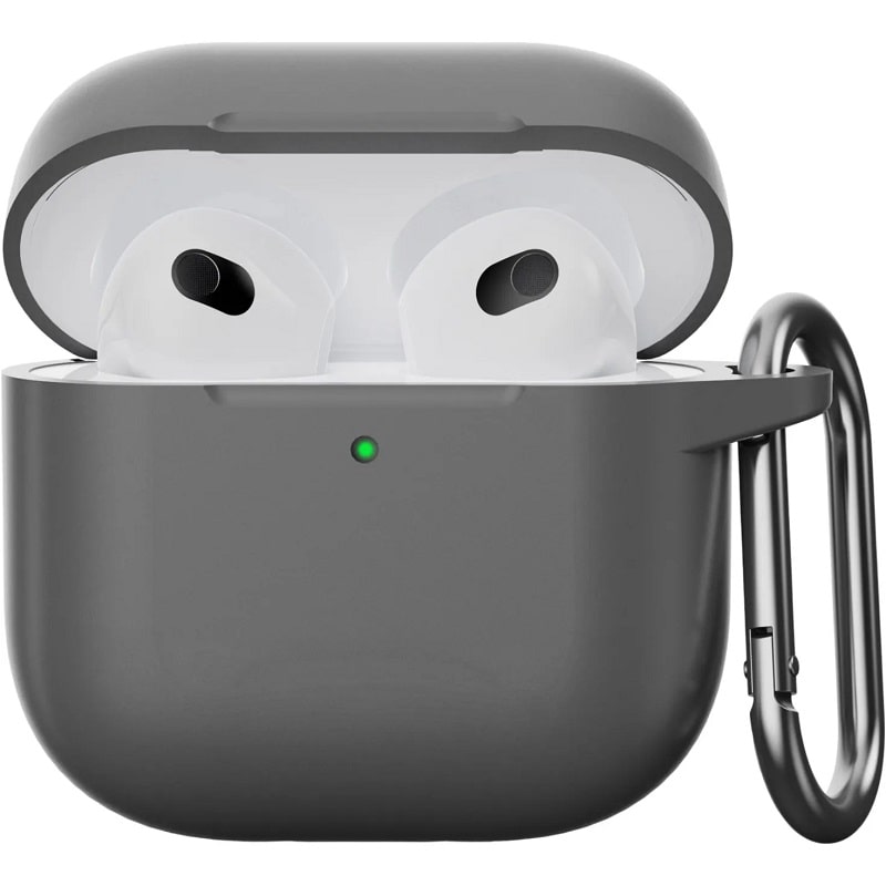 Чохол для AirPods 4 Case (з карабіном), Advanced ash