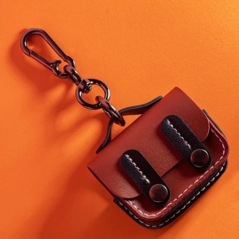 Чехол Leather Case Briefcase для AirPods Pro 2 (Brown / Black) - фото 1