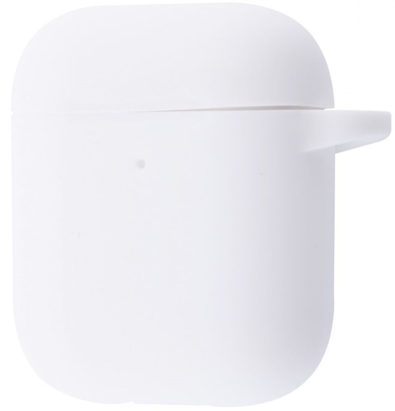 Чехол Silicone case Full AirPods 1/2 white