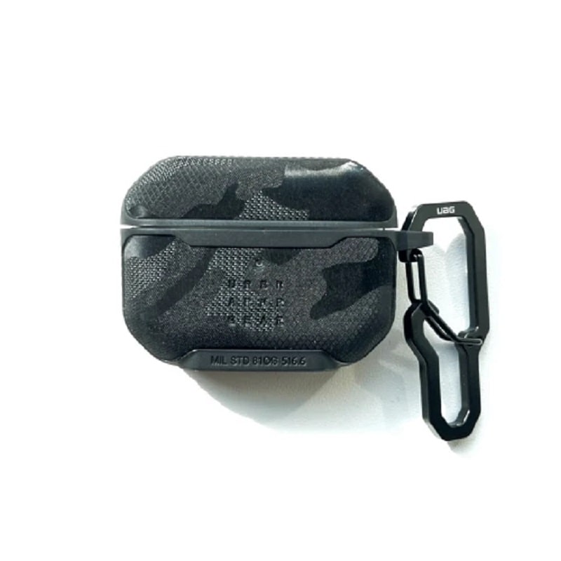 Чохол Leather Case UAG for Apple for AirPods Pro 2 з карабіном (camouflage black)