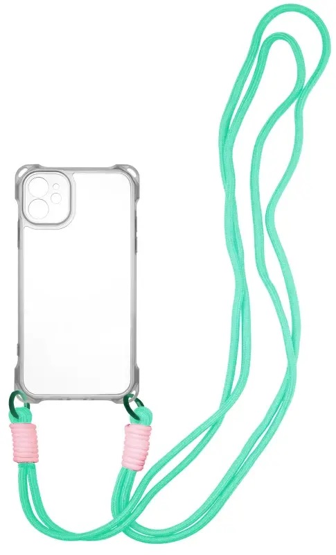 Чохол TPU CrossBody with straps для Apple iPhone 12 (6.1") (Transparent)
