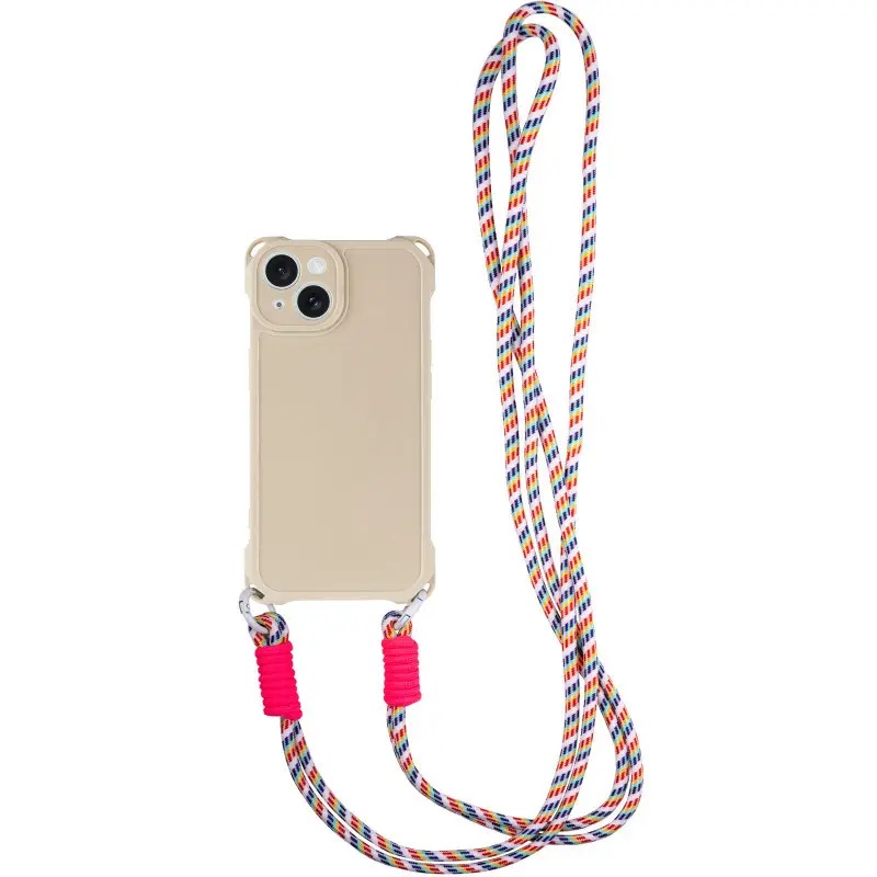 Чохол TPU CrossBody with straps для Apple iPhone 15 (6.1") (Antique White)