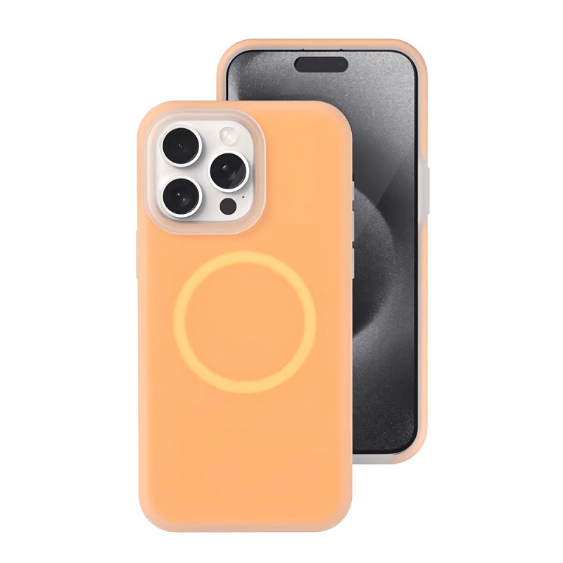 Чохол Neon Silicone Case MagSafe (iPhone 16 Pro – Orange)