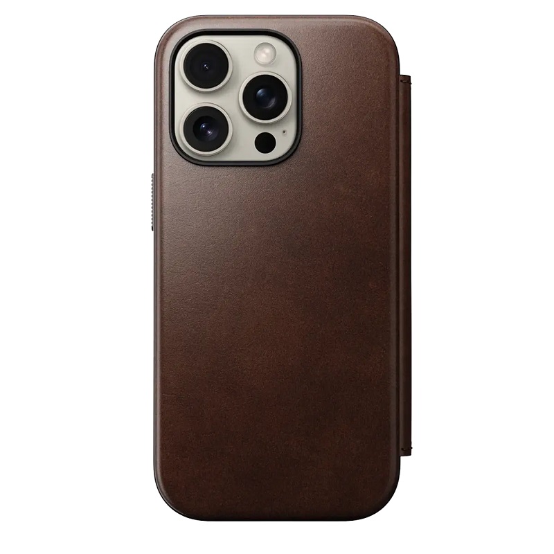 Чохол Nomad Modern Leather Case Folio Rustic Brown Horween for iPhone 16 Pro (NM01676485)