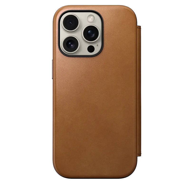 Чохол Nomad Modern Leather Case Folio English Tan for iPhone 16 Pro (NM01678885)