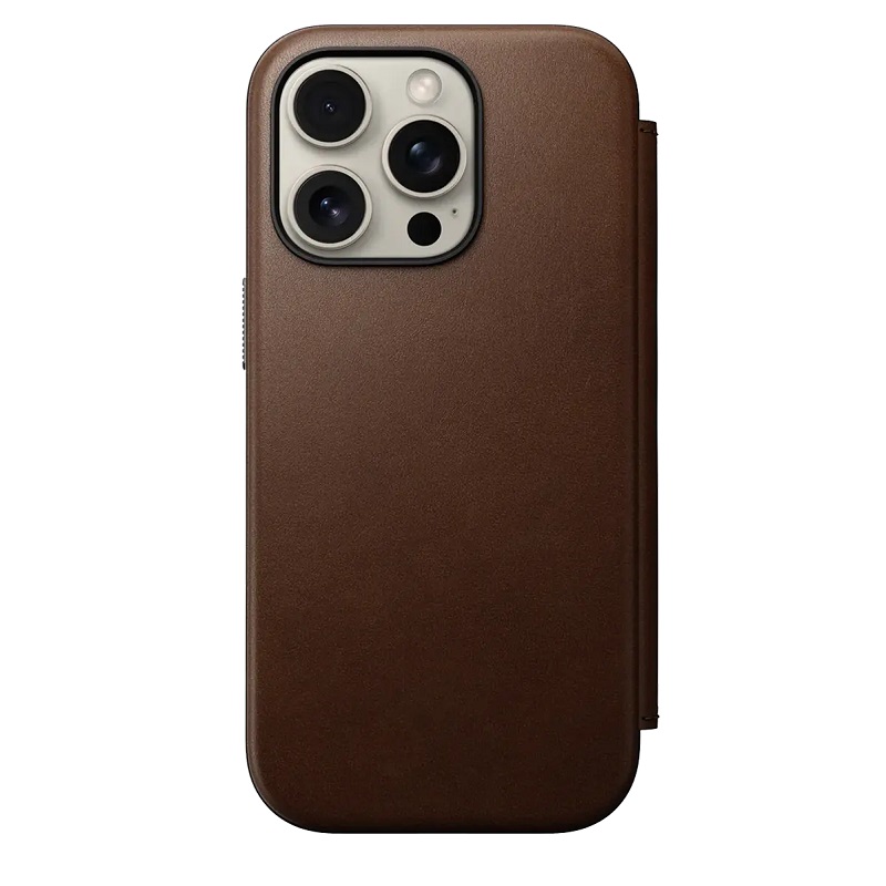 Чохол Nomad Modern Leather Case Folio Brown for iPhone 16 Pro (NM01679585)