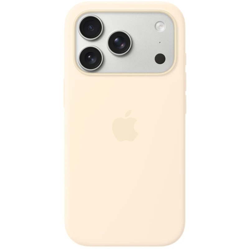 Чохол Silicone Case with MagSafe + Button iPhone 17 Pro Max Vanilla