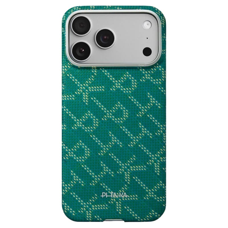 Чохол Pitaka Ultra-Slim Case Monogram Green/Gold for iPhone 17 Pro Max (KI1701PTKP)