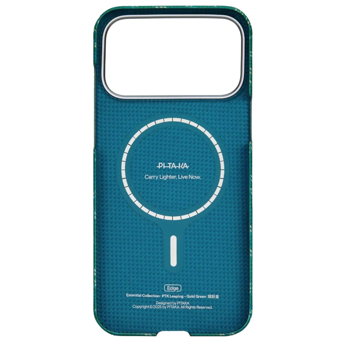 Чохол Pitaka Ultra-Slim Case Monogram Green/Gold for iPhone 17 Pro Max (KI1701PTKP) - фото 2 Чохол Pitaka Ultra-Slim Case Monogram Green/Gold for iPhone 17 Pro Max (KI1701PTKP) - фото 2