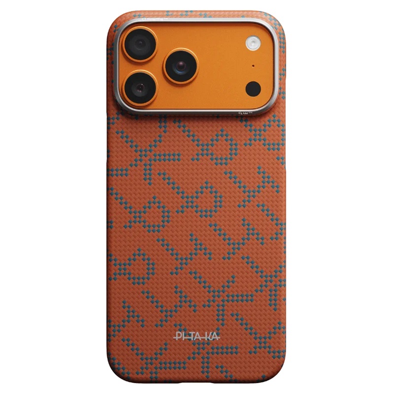 Чохол Pitaka Edge Ultra-Slim Case Monogram Blue/Orange for iPhone 17 Pro Max (KI1703PTKP)