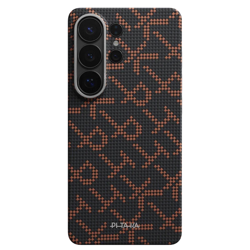 Чохол Pitaka Edge Ultra-Slim Case Monogram Black/Orange for Samsung Galaxy S26 Ultra (KS2602UPTK)