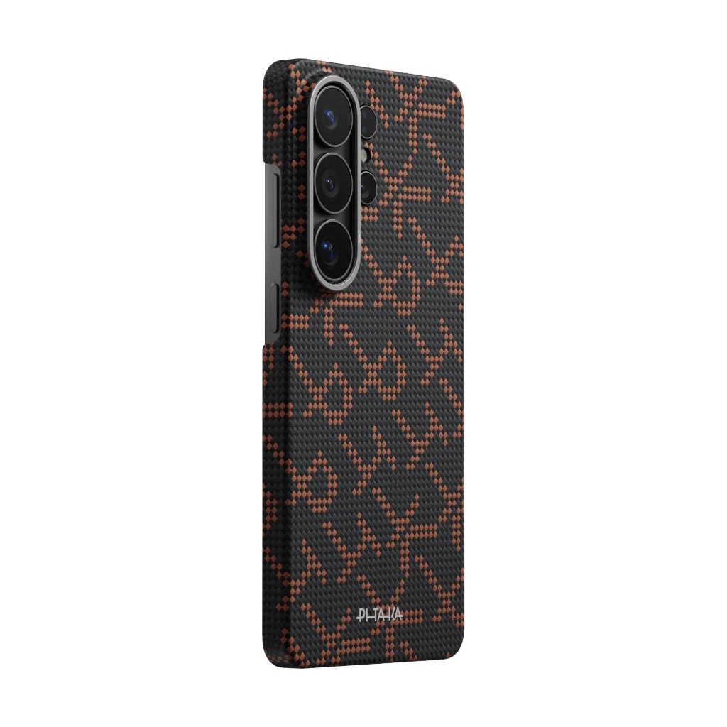 Чохол Pitaka Edge Ultra-Slim Case Monogram Black/Orange for Samsung Galaxy S26 Ultra (KS2602UPTK) - фото 1 Чохол Pitaka Edge Ultra-Slim Case Monogram Black/Orange for Samsung Galaxy S26 Ultra (KS2602UPTK) - фото 1