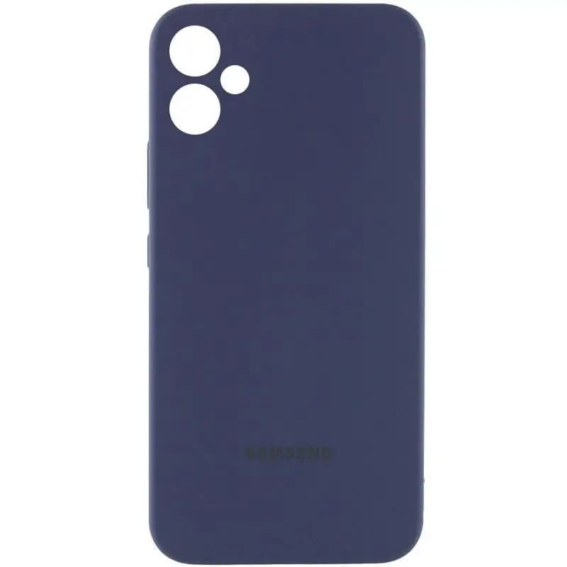 Чохол Silicone Cover Lakshmi Full Camera (AAA) with Logo для Samsung Galaxy A07 (Темно-синій / Midnight blue)