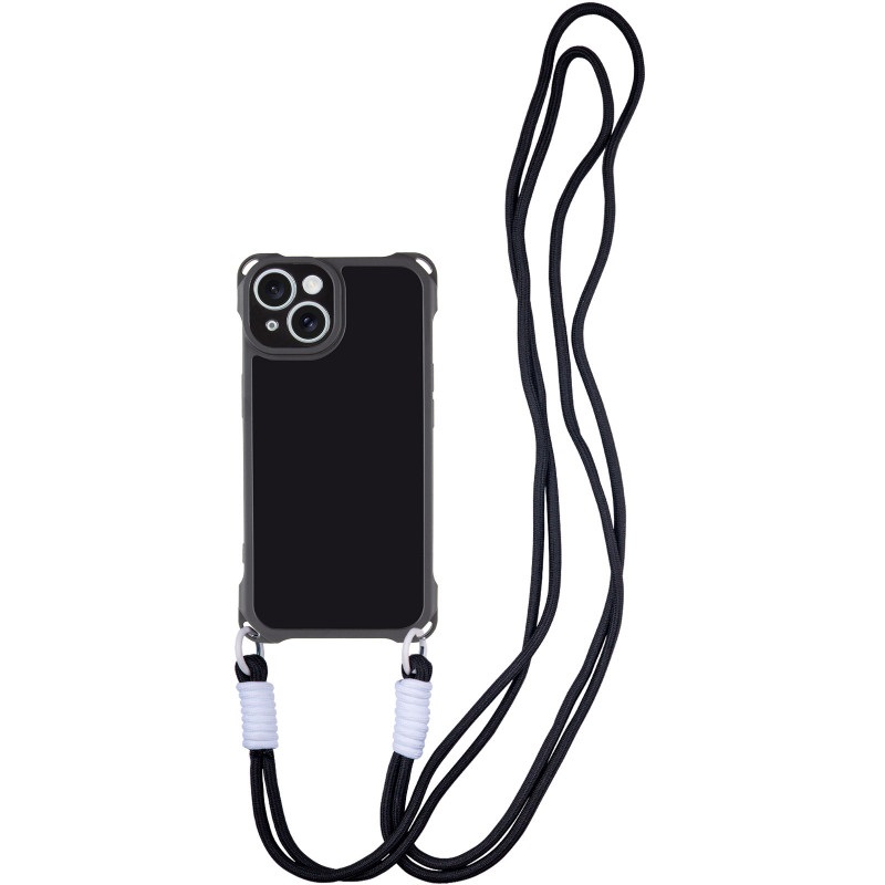 Чохол TPU CrossBody with straps для Apple iPhone 15 (6.1") (Black)
