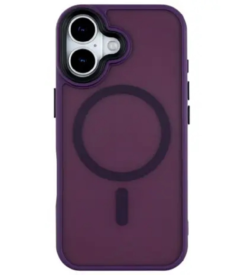 Чохол TPU+PC Metal Buttons with MagSafe iPhone 17 (6.3") (Темно-фіолетовий / Dark Purple)