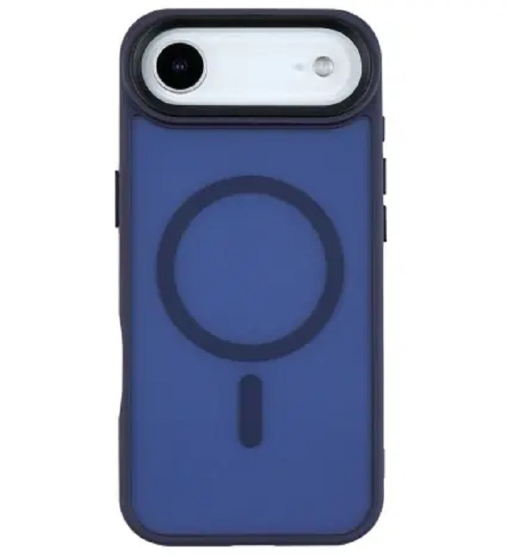 Чехол TPU+PC Metal Buttons with MagSafe iPhone 17 Air (6.5") (Синий / Navy Blue)