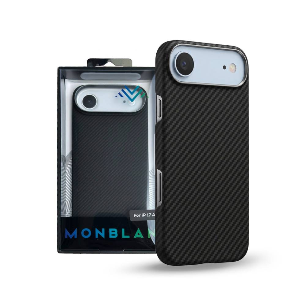Чохол Monblan для iPhone 17 Air Kevlar Magnetic Air Series (Black Gray) - фото 1 Чохол Monblan для iPhone 17 Air Kevlar Magnetic Air Series (Black Gray) - фото 1