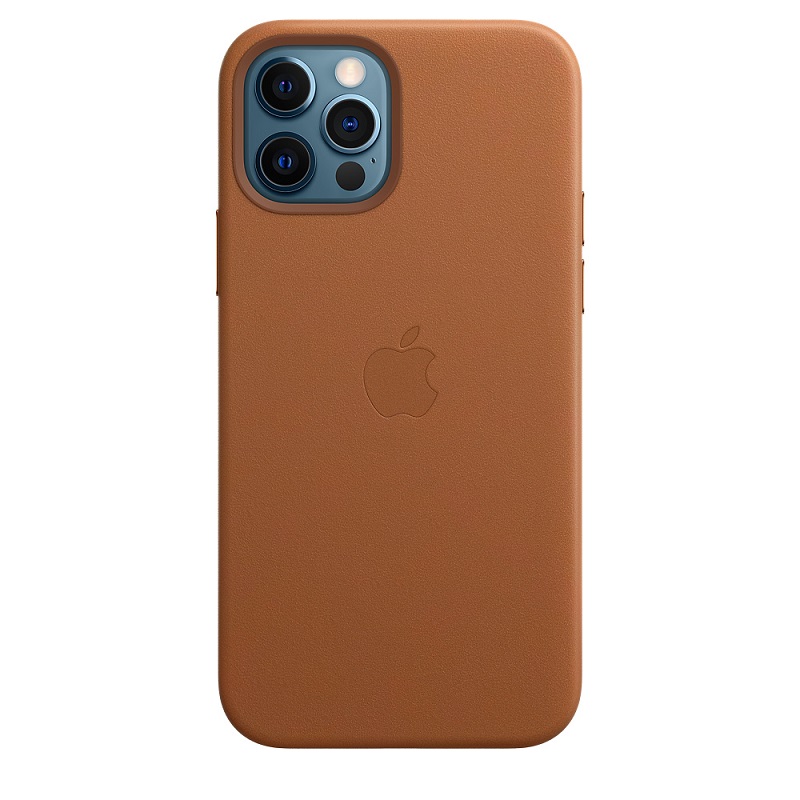 Чохол iPhone Leather Case with MagSafe 12 /12 Pro ( 6.1) Saddle Brown